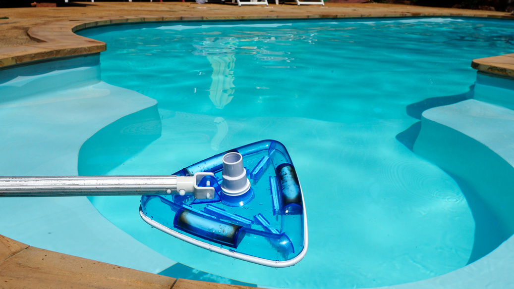 Service and maintenance of swimming pool.